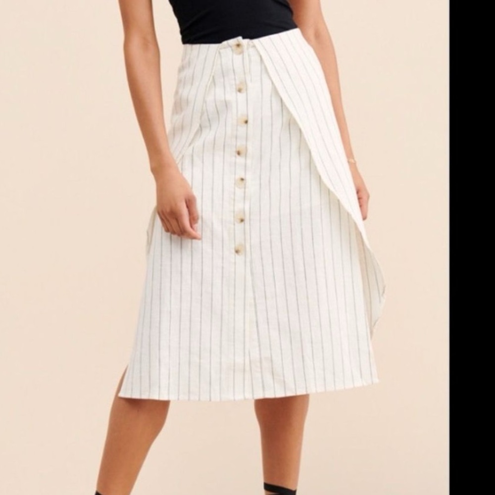 NWT NWT Lost + Wonder Linen and Cotton Stripe Skirt, Small